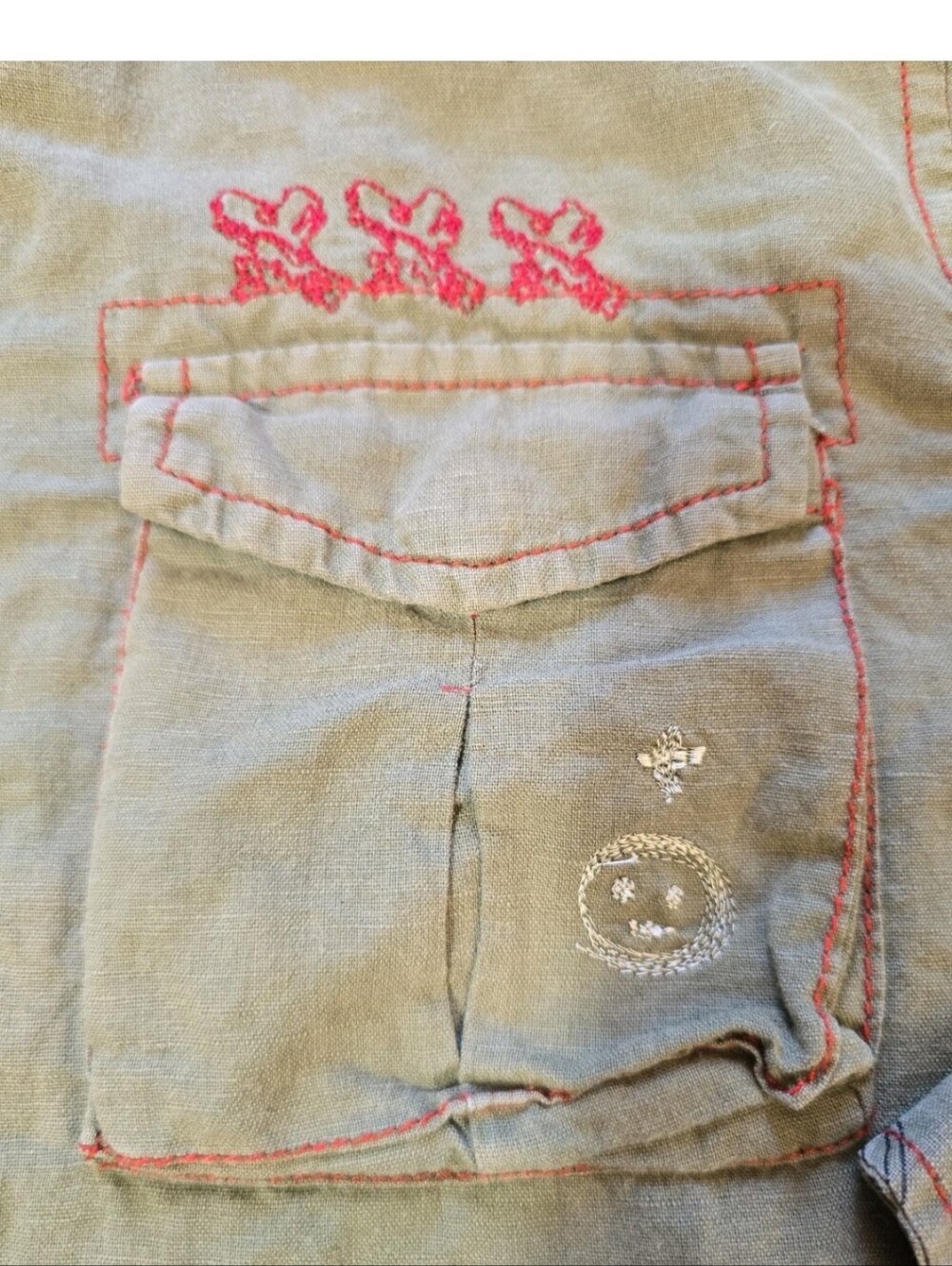 Desigual Womens Army Green Hooded Jacket with Floral Embroidered Patches Size 46 - Picture 3 of 13
